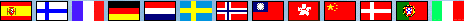 Flags - Spanish Finnish French German Dutch Swedish Norway Taiwan Hong Kong China Denmark Portugal Italian